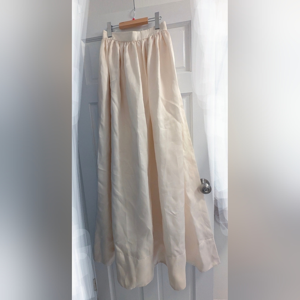 NWT Delphine Manivet Bridal Maxi Skirt Yves Longue Organza Made In France,Sz 38